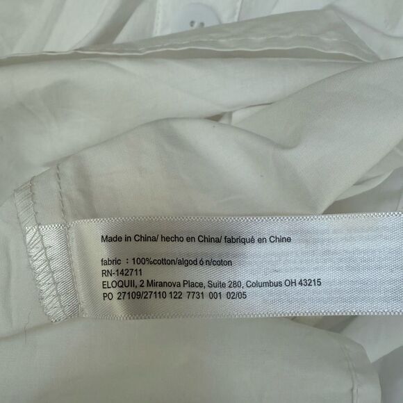 Eloquii 100% cotton square neck button front tiered dress size 28 NWT - Picture 6 of 9